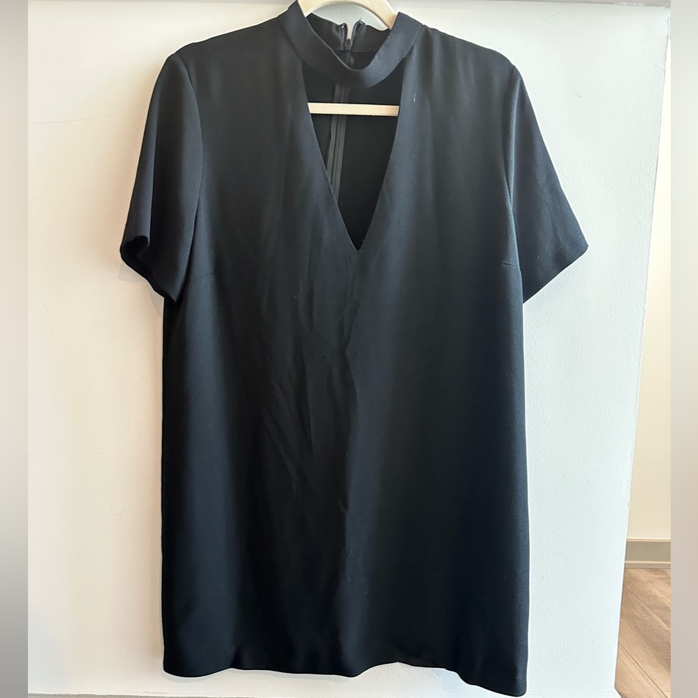 Zara a-line mini black dress. Size M.